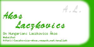 akos laczkovics business card