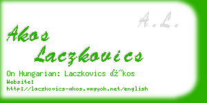 akos laczkovics business card